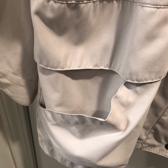 Nordstrom Women’s PM Beige Zip Up Snaps Jacket Light Weight Hooded with pockets - Picture 5 of 6